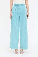 Chanel Pleated Wide Leg Jean