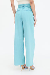 Chanel Pleated Wide Leg Jean