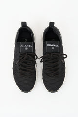 Chanel Pointelle Knit Sock Sneaker
