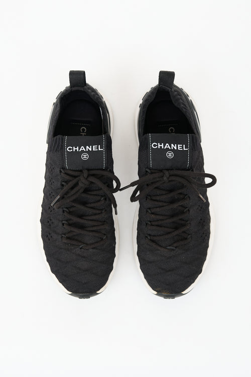 Chanel Pointelle Knit Sock Sneaker