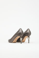 Chanel Pre-Fall 2016 Metallic Suede Pump