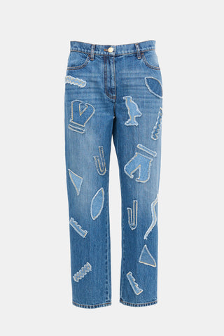 Chanel Pre-Fall 2019 Denim Patchwork Jeans