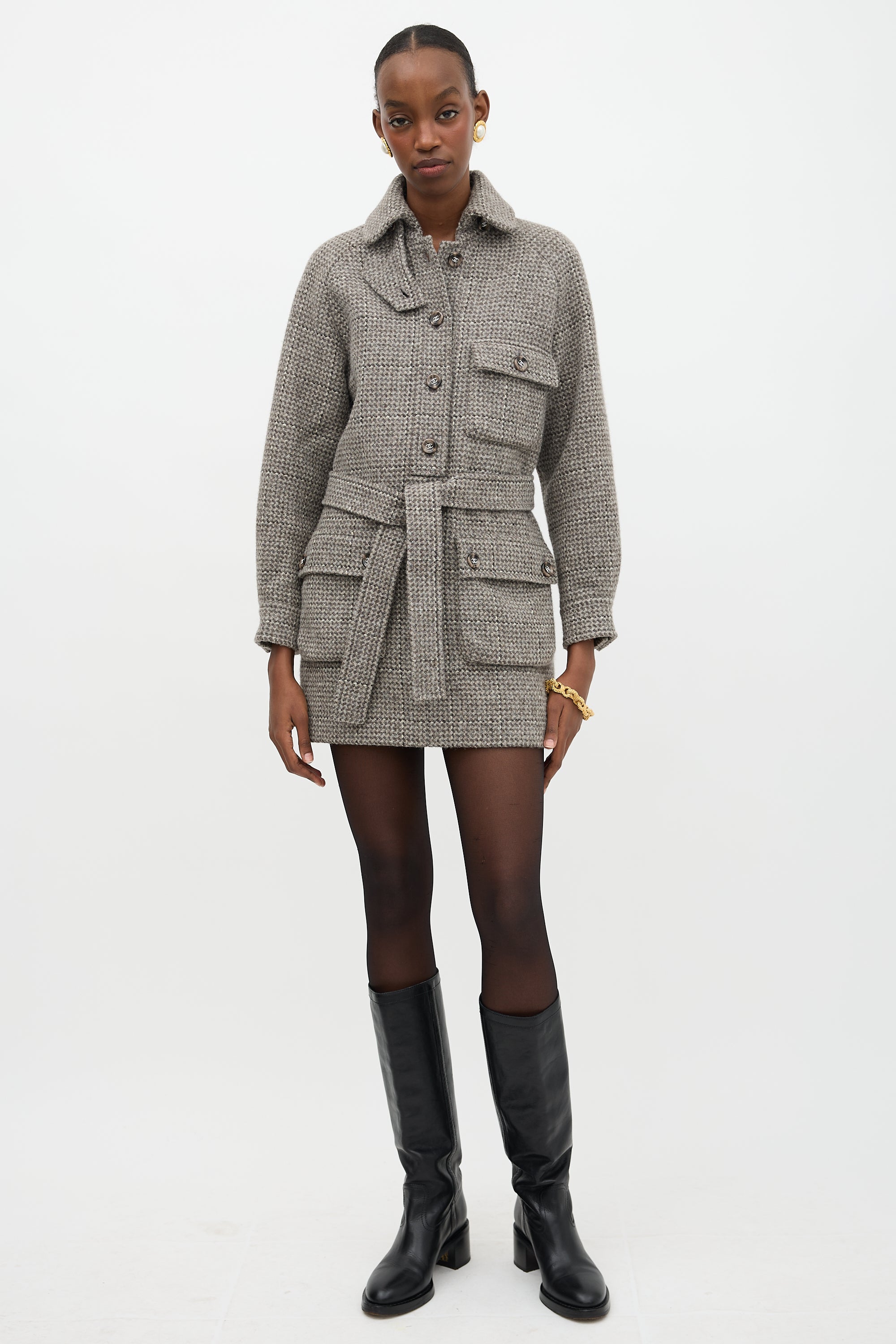 Chanel // Pre-Fall 2024 Wool Tweed Dress VSP Consignment Chanel // Pre-Fall 2024 Wool Tweed Dress VSP Consignment