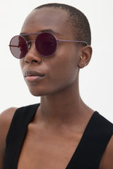シャネル サングラス - 4232 パープル×黒 Chanel-Purple-4232-Circular-
