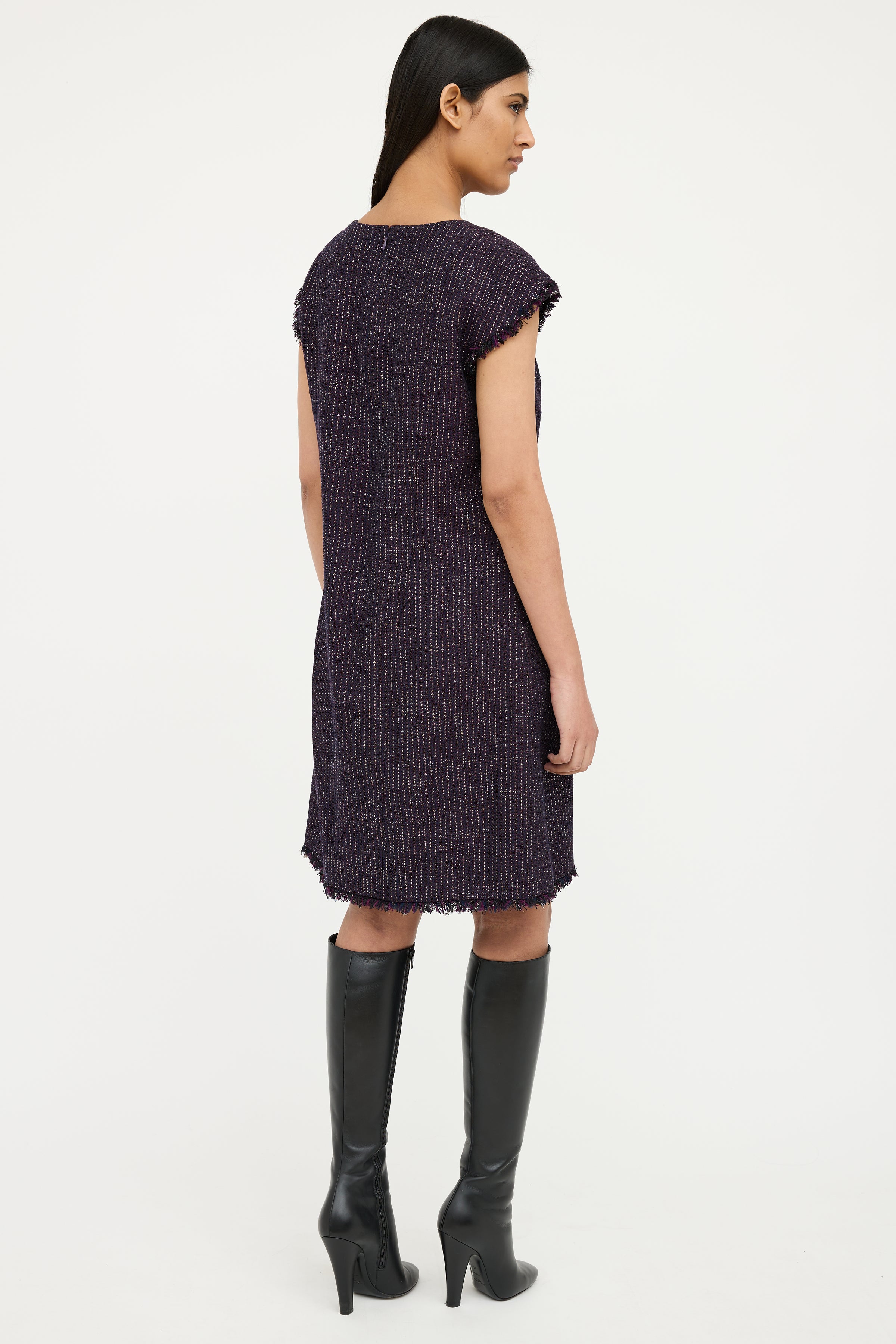 Chanel // 2008 Spring Tweed Dress VSP Consignment Chanel // 2008 Spring Tweed Dress VSP Consignment