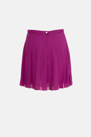 Chanel 2001 Silk Pleated  Skirt