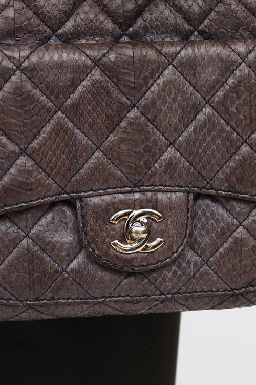Chanel 2012 Purple Front Pocket Shoulder Bag