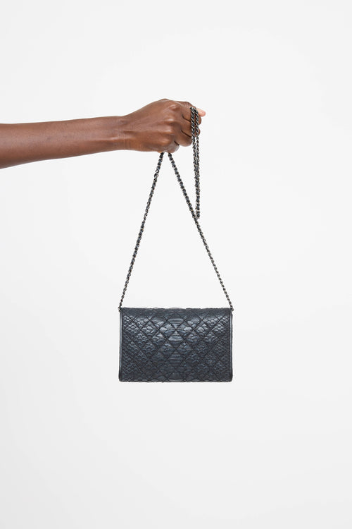 Chanel 2014 Embossed Leather Envelope Bag