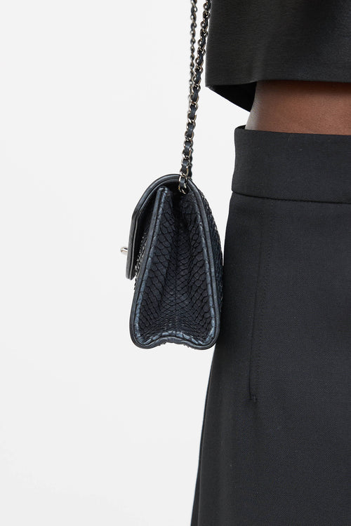 Chanel 2014 Embossed Leather Envelope Bag