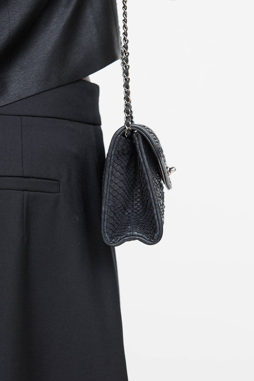 Chanel 2014 Embossed Leather Envelope Bag