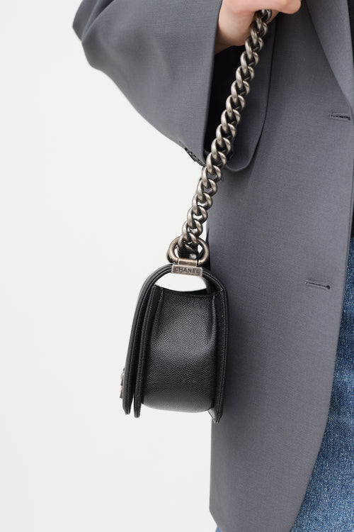 Chanel Quilted Caviar Leather Small Boy Bag