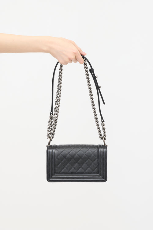 Chanel Quilted Caviar Leather Small Boy Bag