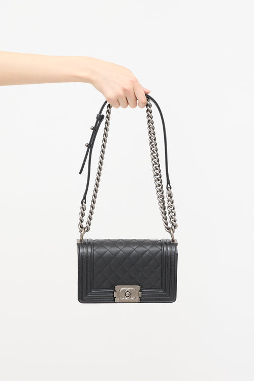 Chanel Quilted Caviar Leather Small Boy Bag