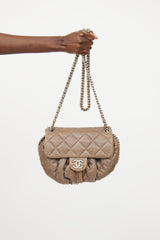 Chanel Taupe Chain Around Crossbody Bag