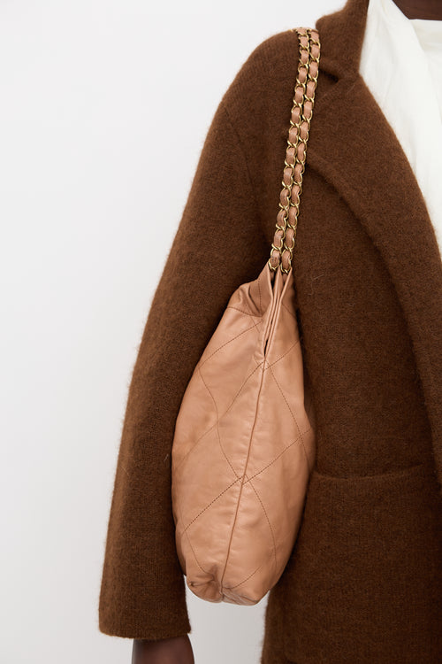 Chanel Quilted Leather 22 Shoulder Bag