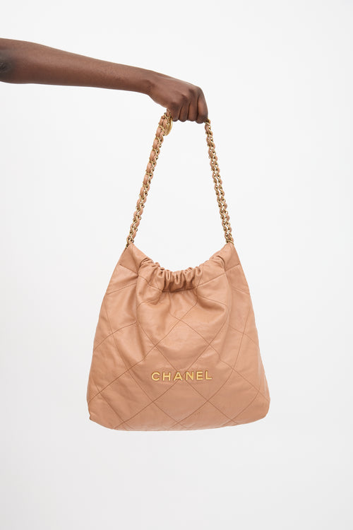 Chanel Quilted Leather 22 Shoulder Bag