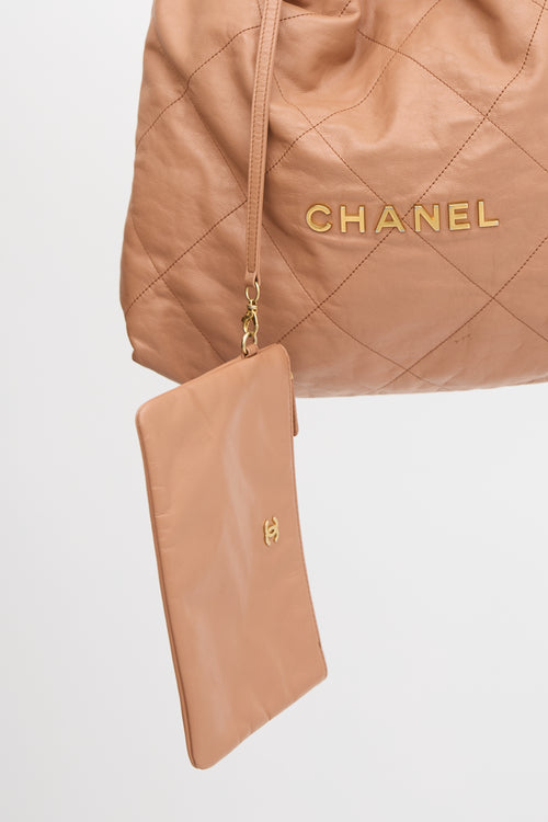 Chanel Quilted Leather 22 Shoulder Bag