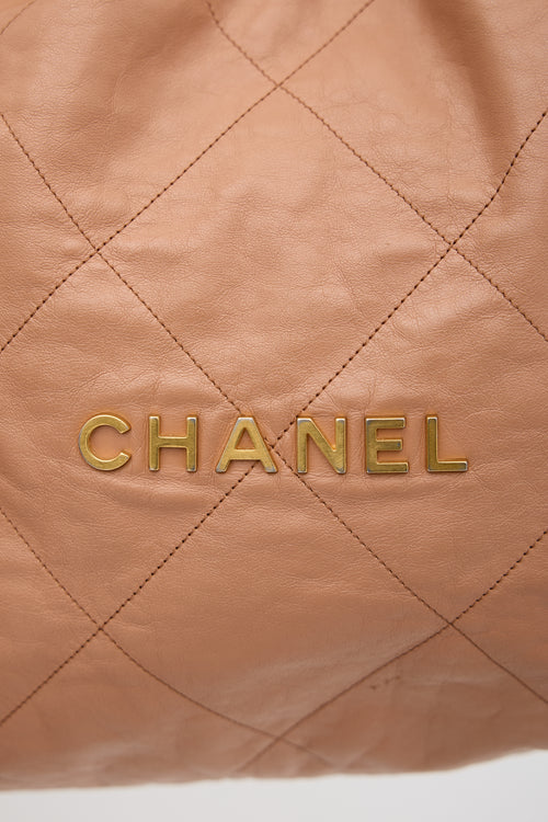 Chanel Quilted Leather 22 Shoulder Bag