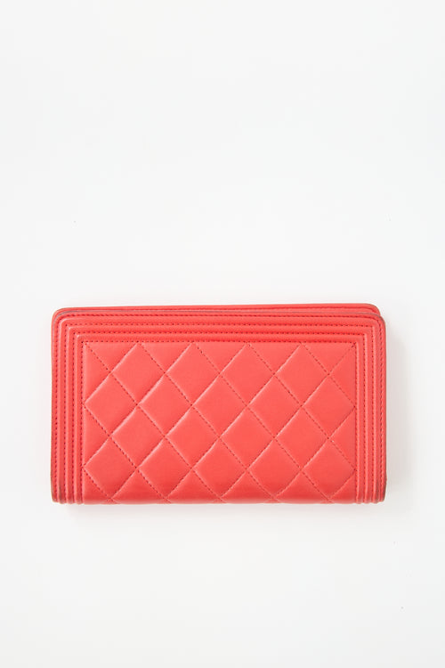 Chanel Quilted Leather Boy Yen Wallet