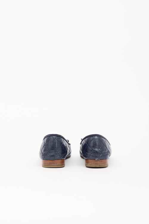 Chanel Quilted Leather CC Flat