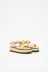 Chanel Quilted Leather CC Platform Sandal