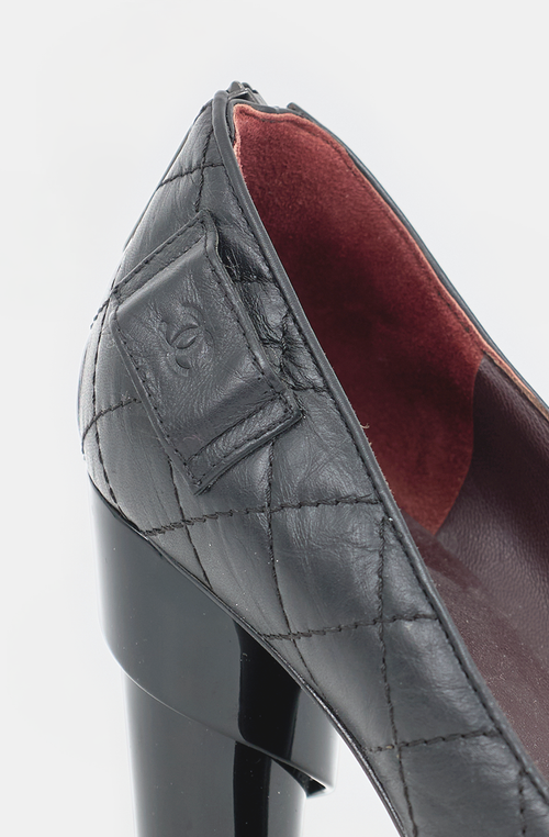 Chanel Quilted Leather CC Pump