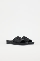 Chanel Quilted Leather CC Slide