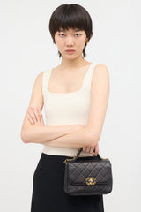 Chanel Quilted Leather Chain Infinity Bag