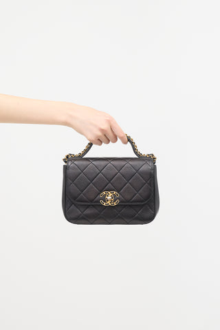 Chanel Quilted Leather Chain Infinity Bag