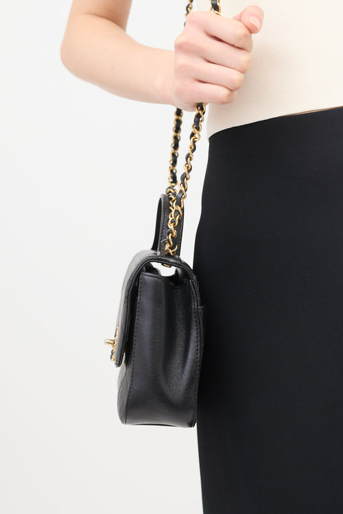 Chanel Quilted Leather Chain Infinity Bag