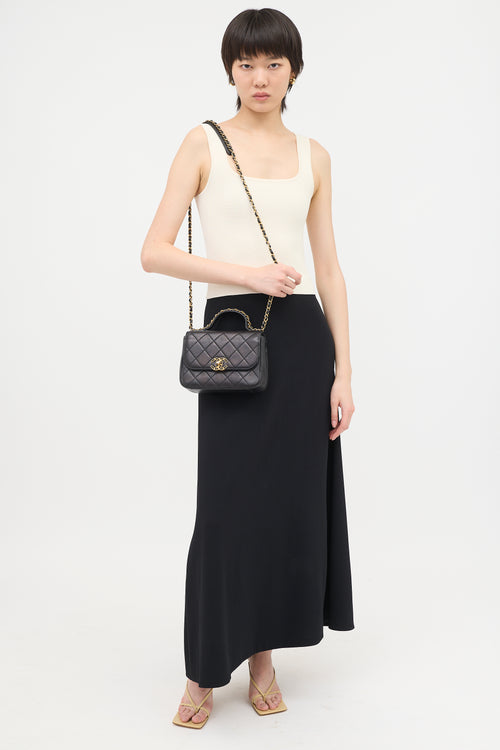Chanel Quilted Leather Chain Infinity Bag