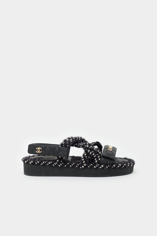 Chanel Quilted Leather Cord Sandal