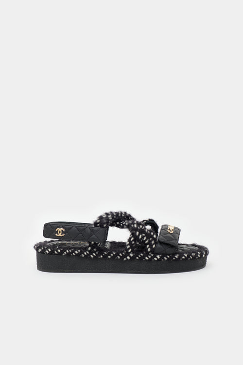 Chanel Quilted Leather Cord Sandal