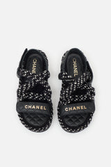 Chanel Quilted Leather Cord Sandal