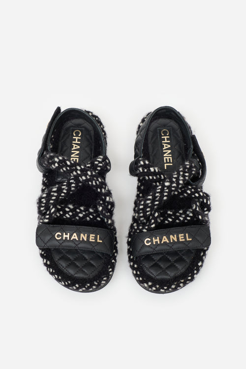 Chanel Quilted Leather Cord Sandal