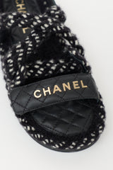 Chanel Quilted Leather Cord Sandal