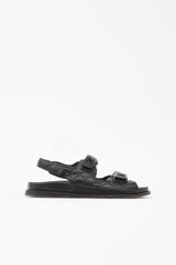 Chanel Quilted Leather Dad CC Sandal
