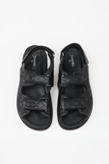 Chanel Quilted Leather Dad CC Sandal