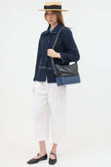 Chanel 2018 Black & Navy Medium Gabrielle Bag