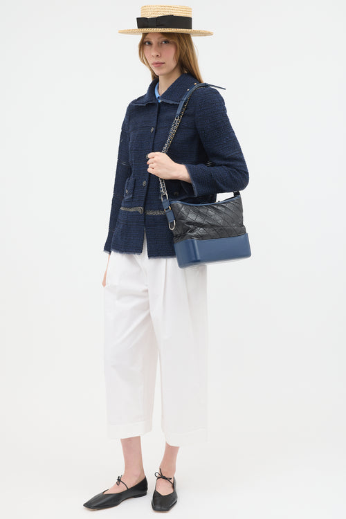 Chanel 2018 Black & Navy Medium Gabrielle Bag