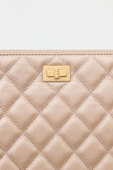 Chanel Quilted Leather Large O Case Pouch