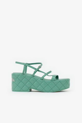 Chanel Quilted Leather Platform Sandal