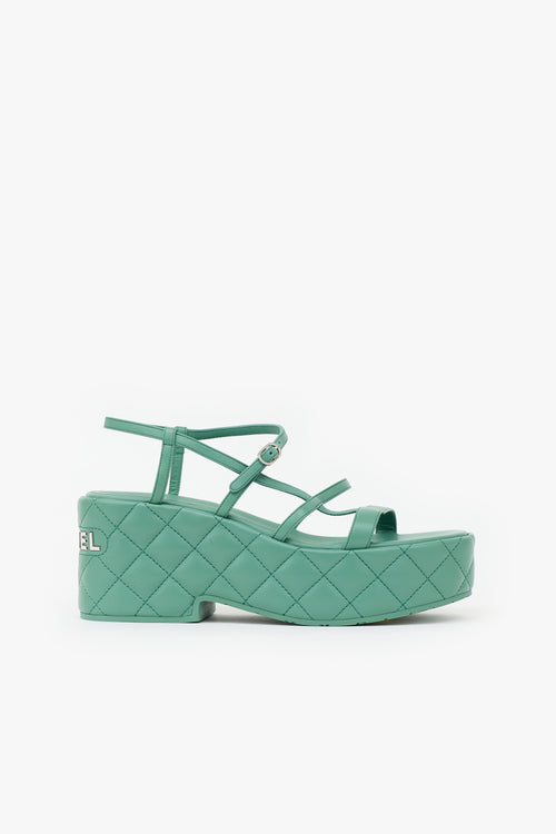 Chanel Quilted Leather Platform Sandal