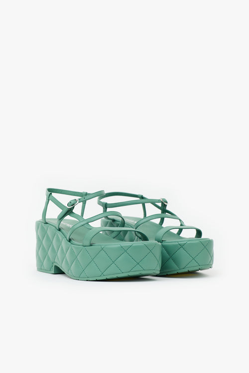 Chanel Quilted Leather Platform Sandal