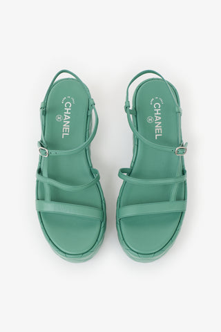 Chanel Quilted Leather Platform Sandal