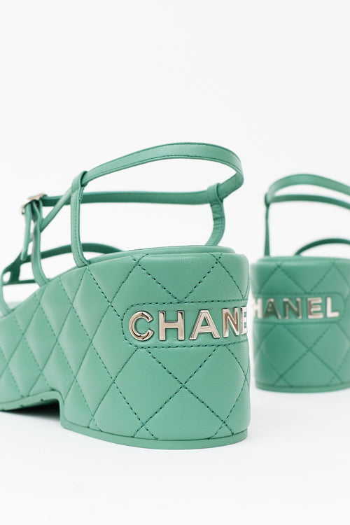 Chanel Quilted Leather Platform Sandal