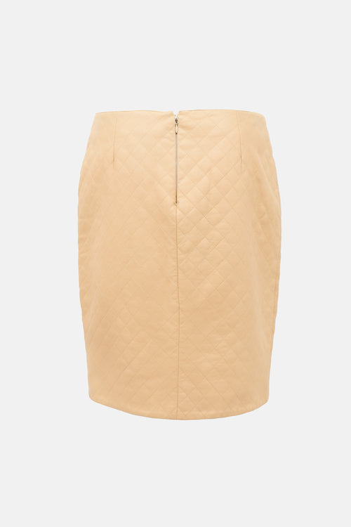 FW 2005 Quilted Leather Skirt