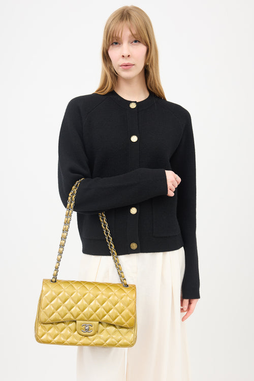 Chanel Quilted Patent Double Flap Bag