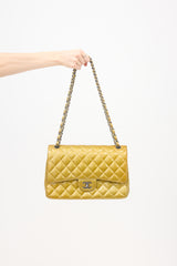 Chanel Quilted Patent Double Flap Bag