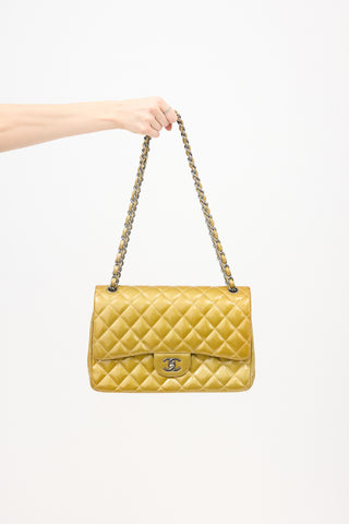 Chanel Quilted Patent Double Flap Bag